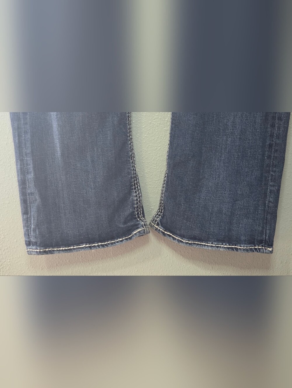 Vigoss New York Slim Boot Cut Women's Jeans in Washed Blue Denim Plus Size 24 - Picture 3 of 11